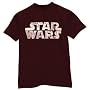 Star Wars Officially Licensed Distressed Brown Flocked Logo Mens T-Shirt