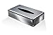 WIN-WARE Chrome Coloured Rectangular Tissue Holder - With 100 luxurious tissues included (Quality Chromed ABS rectangular tissue box holder with fitted base, suitable for wall mounting (fixings not included) or free-standing use in hotel rooms, bathrooms and washrooms)