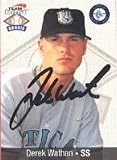 Derek Wathan, Utica Blue Sox - Marlins Affiliate Autographed Card