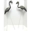 Pair Of Skeleton Flamingos Skel-A-Mingos Lawn Decor