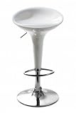 ATECA - 2 Chaises de bar blanches - Chaises de bar blanches