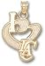 Los Angeles Clippers Solid 14K Gold I Heart Basketball Logo 3/4 Pendant