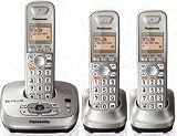 3114Zo6L9NL. SL160  Panasonic KX TG4023N DECT 6.0 PLUS Expandable Digital Cordless Answering System with 3 Handsets