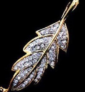 Silver Leaves Drive  Flash Crystal Anchor Jewelry Style Necklace