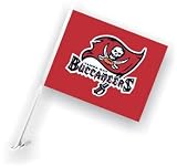 Tampa Bay Buccaneers Car Flag w/Wall Brackett Set of 2