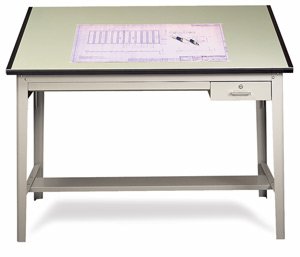 Safco Professional Drafting Table - 37frac12; x 60 Drafting Table Top Light Green