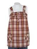 Sleeveless Plaid Babydoll Top