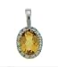Search : 14k White Gold Citrine Diamond Bezel Pendant