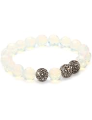 Very Me PARIS Black Swarovski Crystal Faceted Opal Bracelet, 12mm