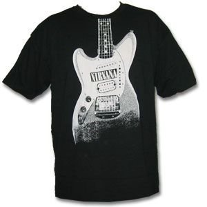 Nirvana - Guitar Band T-Shirt, schwarz