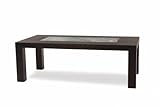 IMAGE OF Diamond Sofa 72-Inch Rectangle Leg Dining Table with Crackled Glass Inset