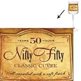 Nifty Fifty Wine Glass - Festive & Unique 50th Birthday Gift