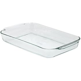 Pyrex Bakeware 4.8 Quart Oblong Baking Dish, Clear