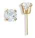 14KT 1.12CT White Topaz Earrings