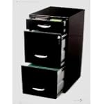 Black Three Drawer Filing Cabinet