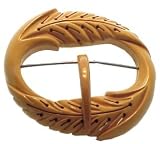 Vintage Carved and Pierced Bakelite Belt Buckle