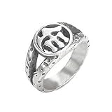 Libra Horoscope Sign Silver Tone Pewter Ring