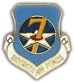 US Air Force 7th Air Force Shield Lapel Pin