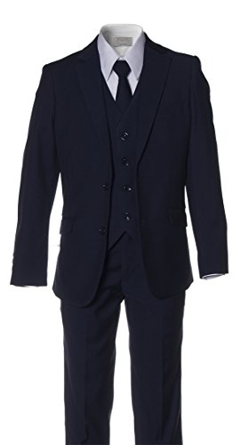 Boys Slim Fit Navy Blue Suit in Toddlers to Boys Sizing