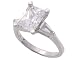 SilverBin Sterling Silver Engagement Style Rectangular CZ Ring with Baguette CZ Accents