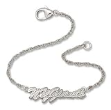 New York Giants NFL Sterling Silver Script Bracelet