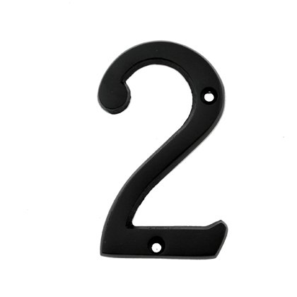 (#2) BOLTON 3 Inch Solid Brass Dark Oil Bronze Finish House Number Raised 1/6