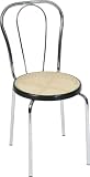 Bistro Standard Chair Chrome Frame Faux Rattan Seat