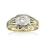 C.1950 Vintage .18ct Diamond Solitaire Ring In Gold. Size 7.75