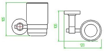 Contemporary Chrome Wall Mounted Toothbrush Holder