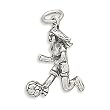 Sterling Silver Girl Soccer Player Charm