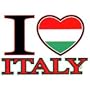 I Love Italy Adult T-Shirt