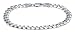14k White Gold 6.9mm Italian Curb Link Bracelet, 8