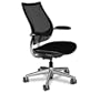 Liberty Chair - Gel Seat & Adv. Arms in Periwinkle Vellum w/ Sapphire Back on Black Frame