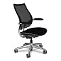 Liberty Chair - Gel Seat & Adv. Arms in Periwinkle Vellum w/ Sapphire Back on Black Frame