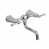 Jado 842/612/150 Hatteras Wall Mount Bridge Vessel FaucetLever Handles, Platinum Nickel