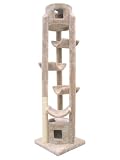 Molly and Friends Pinnacle Extra-Large 7-Foot-Tall Premium Handmade Cat Furniture with Sisal, Beige