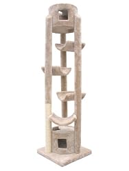Molly and Friends "Pinnacle" Extra-Large Premium Handmade Cat Tree with Sisal, Beige
