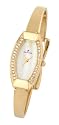Pierre Cardin Gold Coloured Semi Bangle Watch with Stone Set Dial