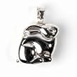 STERLING SILVER PENDANT - 24mm Rabbit