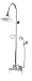 EXPOSED WALL MOUNTED HANDSHOWER w/ DIVERTOR HOSE, ANTIQUE STYLE JP-174 NICKEL