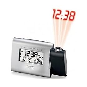 Oregon Scientific Silver Easy line Radio Controlled Projection Alarm Clock RM622P