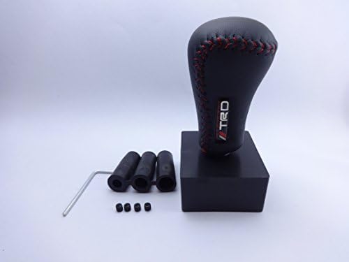 Trd Black Leather With Red Thread Motorsport Manual/Automatic Shift Knob Shifter Lever