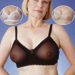 Sheer Shimmer Pocket Bra (44D, Beige)