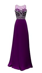 Crystal Sequined Beaded Crystals Chiffon/Satin Evening Dress/Bridesmaid Dress 