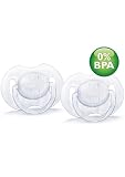 Philips AVENT BPA Free Translucent Pacifier, 0-3 Months, Clear