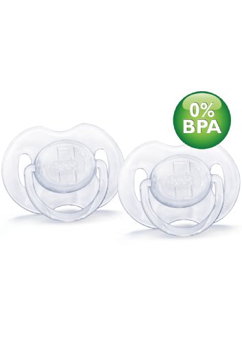 Philips AVENT BPA Free Translucent Pacifier, 0-3 Months, Clear