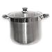 Alpha 30 QT Heavy Gage Stainless Steel Stock Pot with Glass Lid