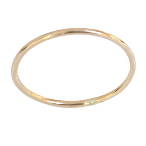 Gold Filled 1mm Thin Plain Band Toe Ring (Not Plated)