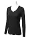 DRESSIS Women's Basic Long Sleeve V Neck Top