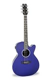 RainSong A-WS1000BU Advanced Series Deep Body Cutaway Blue Acoustic-Electric Guitar